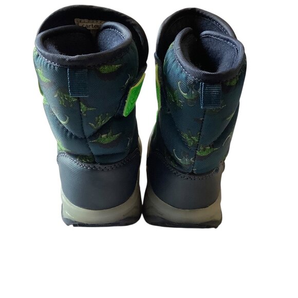 Carters Legolas Boys Dinosaur Print Winter Snow Boots Size 7M - Picture 4 of 7